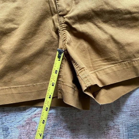 LOFT High Waist Twill Shorts Size 00 Brown Bronze NEW “The Washed Twill Short” - Picture 11 of 15